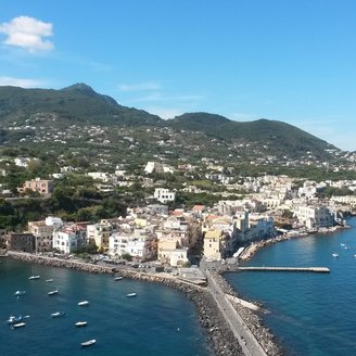 Insel Ischia Blick von dem Castello Aragonese 